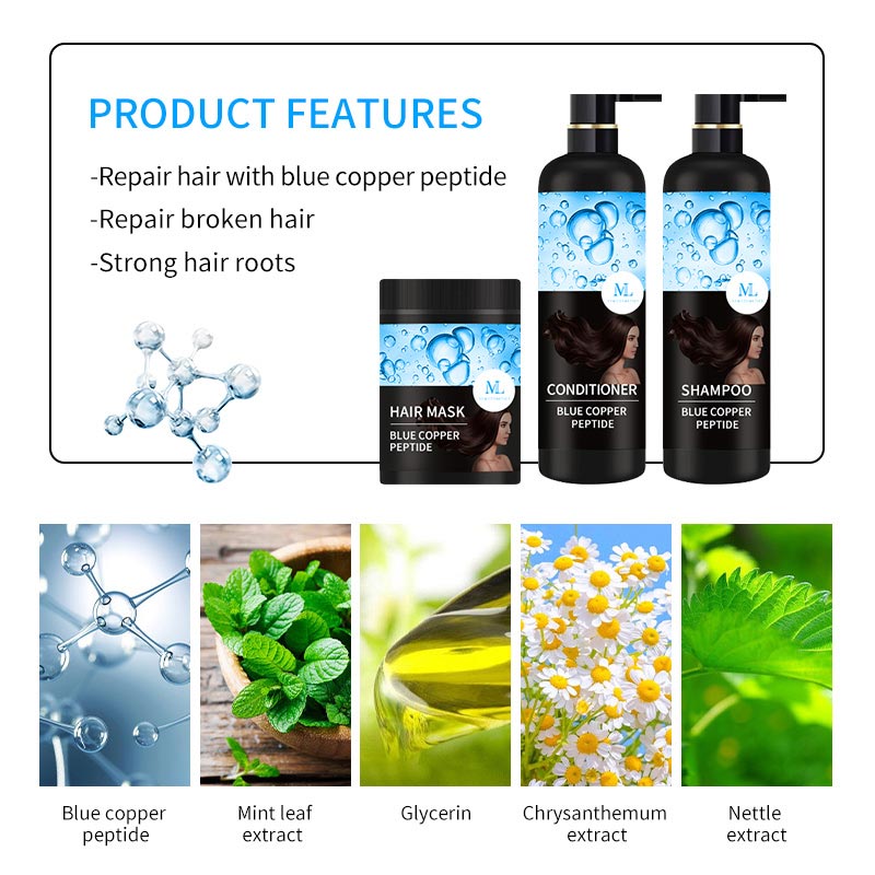 Blue Copper Peptide Shampoo and Conditioner