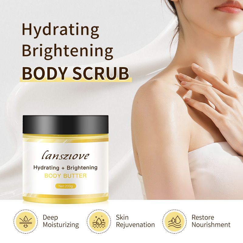 OEM ODM Natural Rose Coconut Oil Body Whitening Brightening Butter Luxury Body Cream Lotion