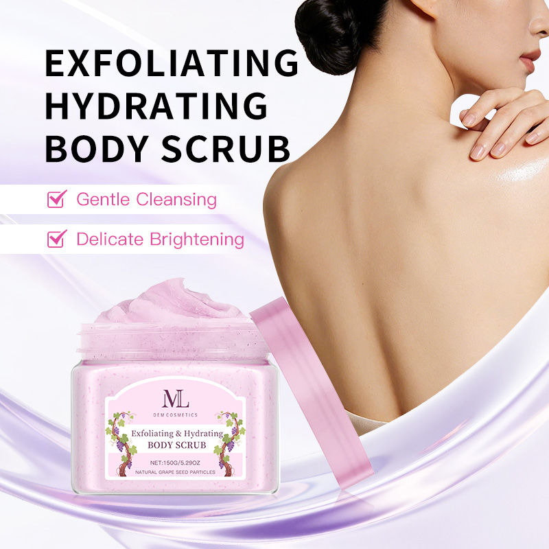 OEM Skincare Factory Custom Private Label White Peach Rice Crushing Body Scrub Gently Cleanses And Brightening Skin Tone Scrub